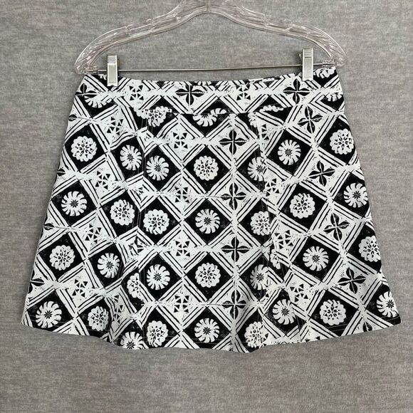 Rip Skirt Limited Edition Fijian Tapa Womens Medium Iconic Print Black White NWT - Picture 4 of 11